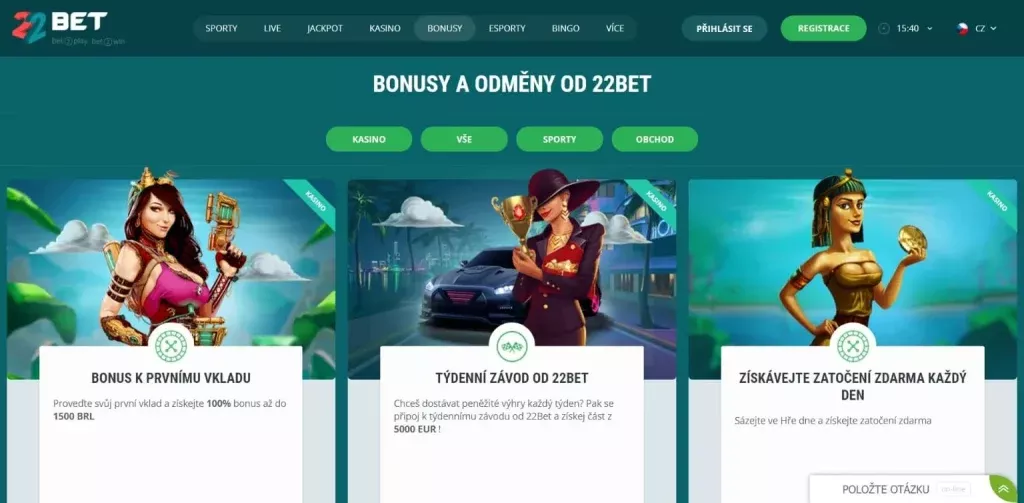22bet kasino TOC 4