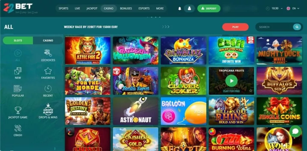 22bet kazino