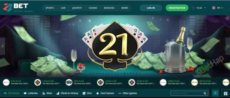 aplicația 22bet TOC 3