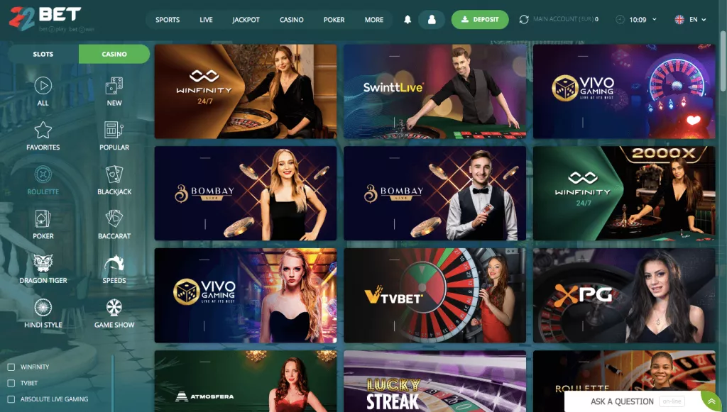 22bet klađenje TOC 8