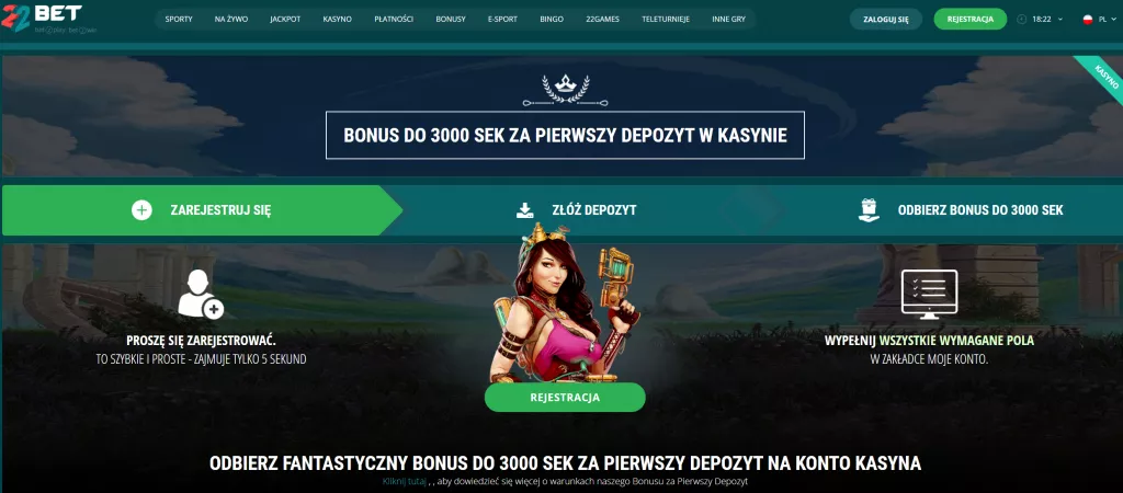 kasyno 22bet TOC 1